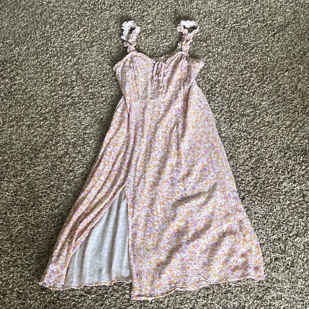 ☀️Floral Lace-Trimmed Chemise in Light Pink